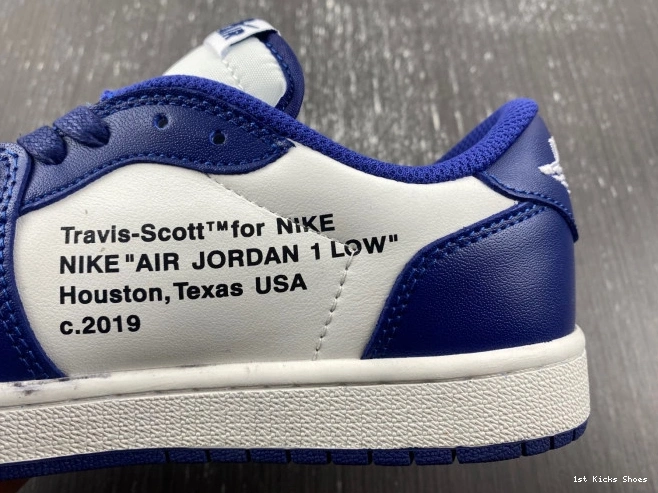 1st Kicks TRAVIS AIR OFF-WHITE X SCOTT X 1 DM7890-101 JORDAN CUSTOM 0823